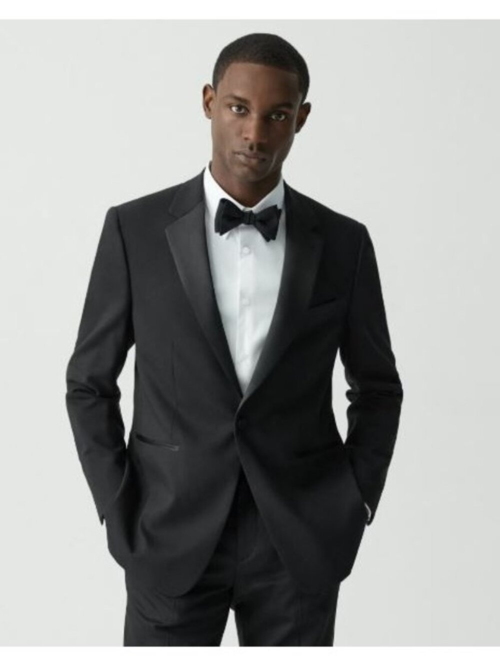 TuxWear Tuxedo Blazer Jacket Mens Size 36 Large Black Satin Lapel Formal Wear